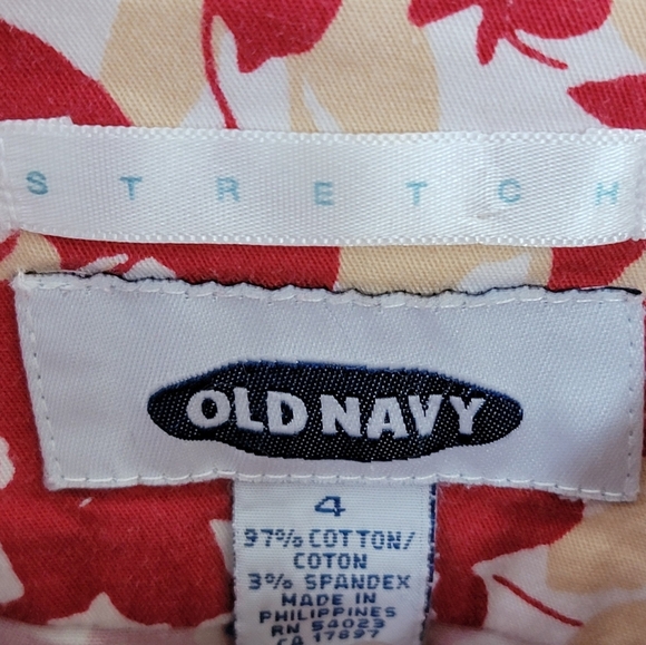 Vintage Y2K Old Navy | Red White Cream Floral Cami Sundress Size 4 - Picture 4 of 7